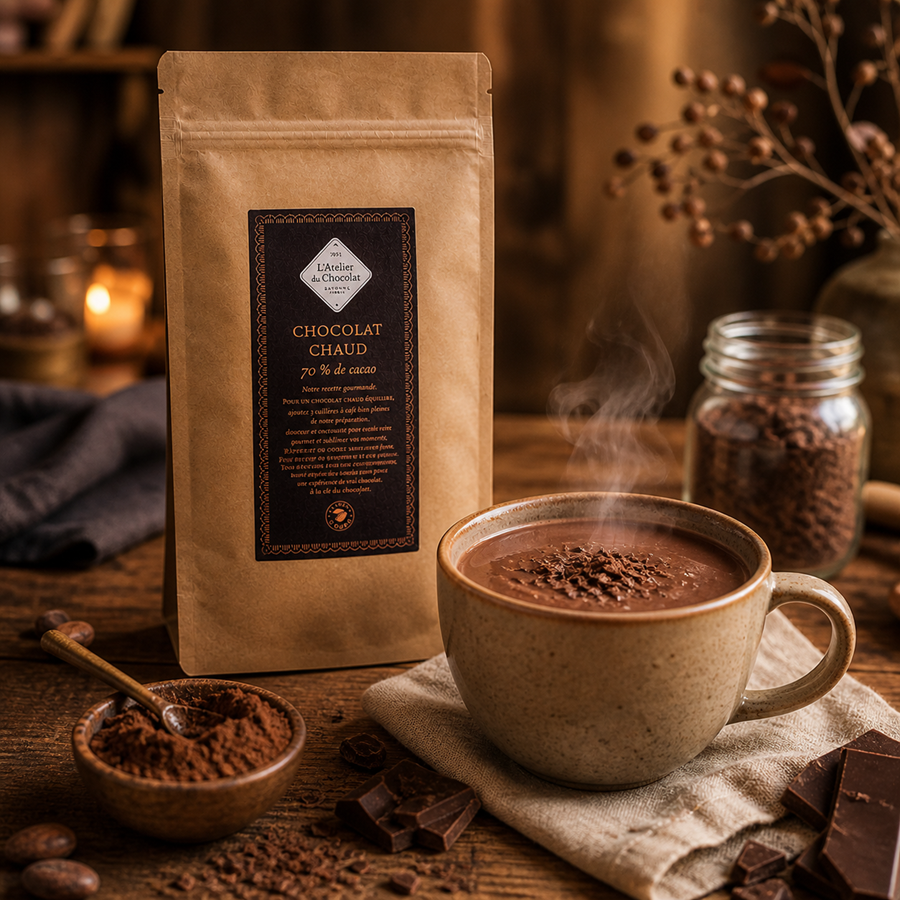 L'Harmonie Parfaite du Cacao et de l'Onctuosité Découvrez notre Recette Artisanale de Chocolat Chaud